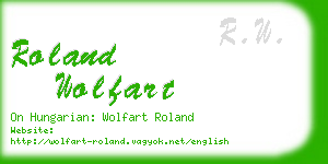 roland wolfart business card